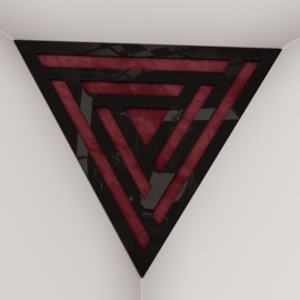 Corner Bass Trap «Triangle Sci-fi Fabric» Black Plastic