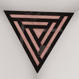 Corner Bass Trap «Triangle Sci-fi Fabric» Black Plastic