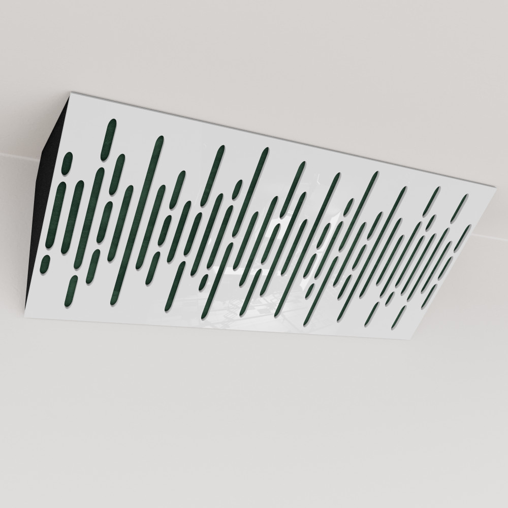 Bass Trap «Wave Mini Fabric Horizont» White Plastic