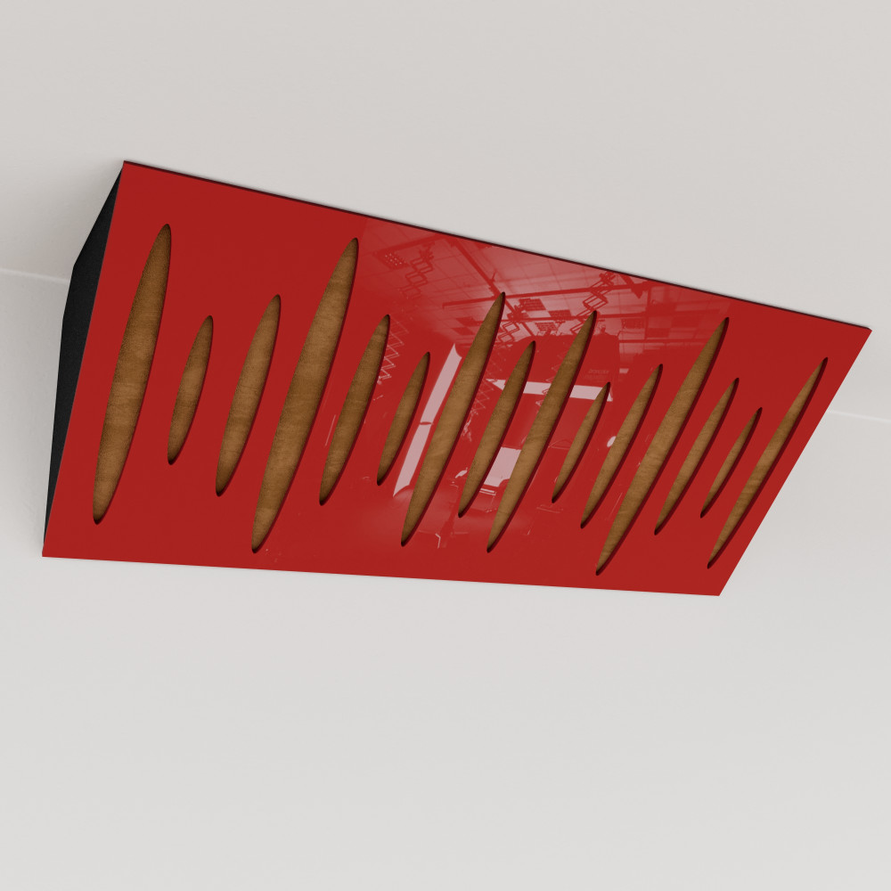 Bass Trap «Pulse Mini Fabric Horizontal» Red Plastic
