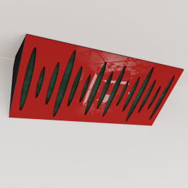 Bass Trap «Pulse Mini Fabric Horizontal» Red Plastic