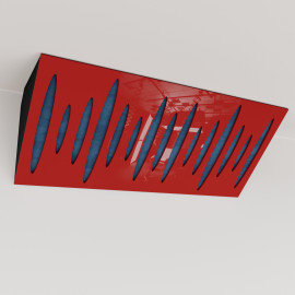 Bass Trap «Pulse Mini Fabric Horizontal» Red Plastic