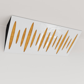 Bass Trap «Pulse Mini Fabric Horizontal» White Plastic