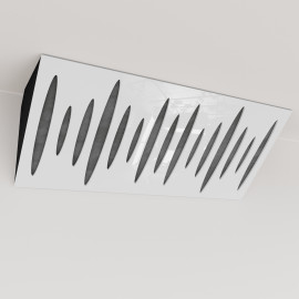 Bass Trap «Pulse Mini Fabric Horizontal» White Plastic