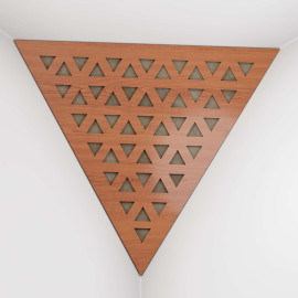 Corner Bass Trap «Triangle Tri Fabric» Cherry