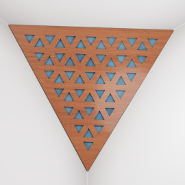 Corner Bass Trap «Triangle Tri Fabric» Cherry