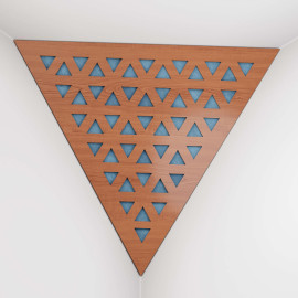 Corner Bass Trap «Triangle Tri Fabric» Cherry