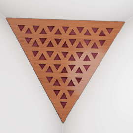 Corner Bass Trap «Triangle Tri Fabric» Cherry