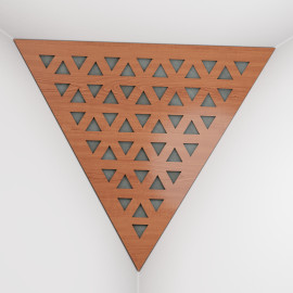 Corner Bass Trap «Triangle Tri Fabric» Cherry