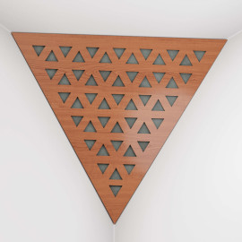 Corner Bass Trap «Triangle Tri Fabric» Cherry