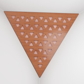 Corner Bass Trap «Triangle Tri Fabric» Cherry