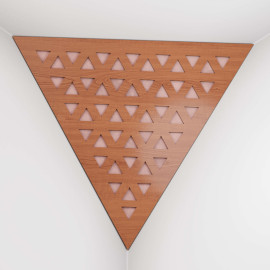 Corner Bass Trap «Triangle Tri Fabric» Cherry