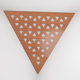 Corner Bass Trap «Triangle Tri Fabric» Cherry