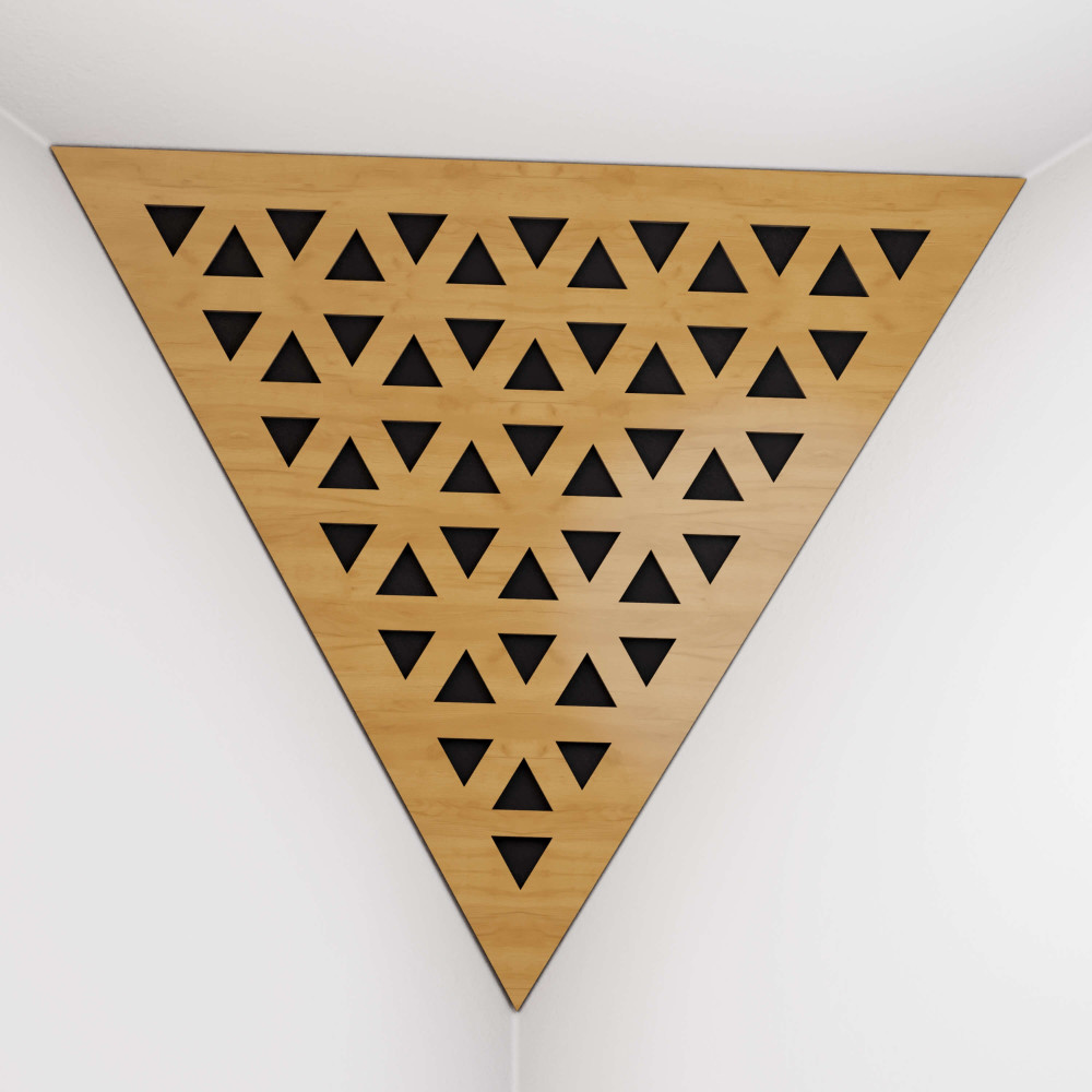Corner Bass Trap «Triangle Tri Fabric» Oak