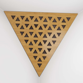 Corner Bass Trap «Triangle Tri Fabric» Oak