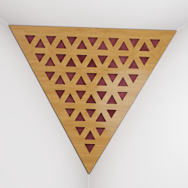 Corner Bass Trap «Triangle Tri Fabric» Oak