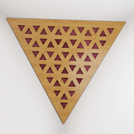 Corner Bass Trap «Triangle Tri Fabric» Oak