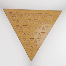 Corner Bass Trap «Triangle Tri Fabric» Oak