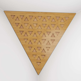 Corner Bass Trap «Triangle Tri Fabric» Oak