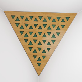 Corner Bass Trap «Triangle Tri Fabric» Oak