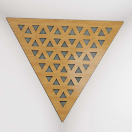 Corner Bass Trap «Triangle Tri Fabric» Oak