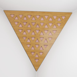 Corner Bass Trap «Triangle Tri Fabric» Oak