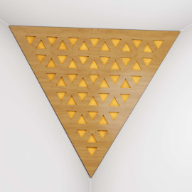 Corner Bass Trap «Triangle Tri Fabric» Oak