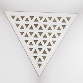 Corner Bass Trap «Triangle Tri Fabric» White