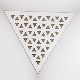 Corner Bass Trap «Triangle Tri Fabric» White