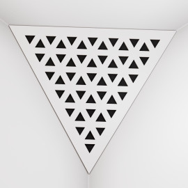 Corner Bass Trap «Triangle Tri Fabric» White