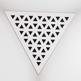 Corner Bass Trap «Triangle Tri Fabric» White