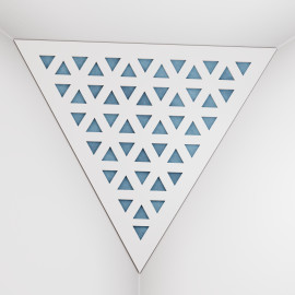 Corner Bass Trap «Triangle Tri Fabric» White