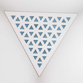 Corner Bass Trap «Triangle Tri Fabric» White