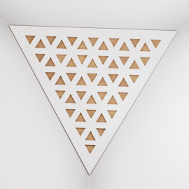 Corner Bass Trap «Triangle Tri Fabric» White