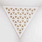 Corner Bass Trap «Triangle Tri Fabric» White