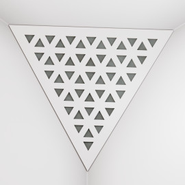 Corner Bass Trap «Triangle Tri Fabric» White