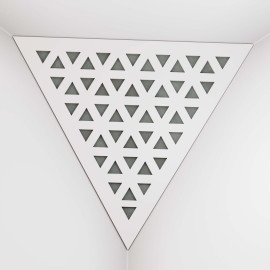 Corner Bass Trap «Triangle Tri Fabric» White