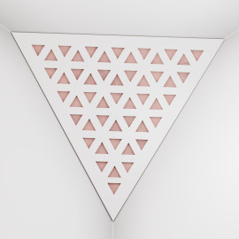 Corner Bass Trap «Triangle Tri Fabric» White