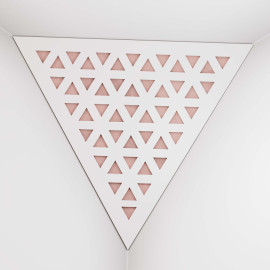 Corner Bass Trap «Triangle Tri Fabric» White