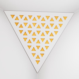 Corner Bass Trap «Triangle Tri Fabric» White