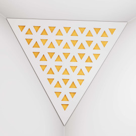 Corner Bass Trap «Triangle Tri Fabric» White