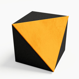 Ceiling Corner Bass Trap «TRICUB-Сinematic» Velvet Fabric