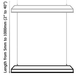 A cable system "HangItUp" for hanging panels on the ceiling.