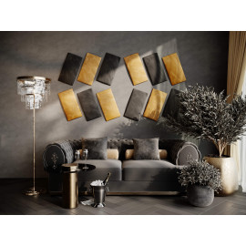 Decorative fabric velvet panels «Rectangle Velvex»