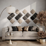 Decorative fabric velvet panels «Square Velvex»