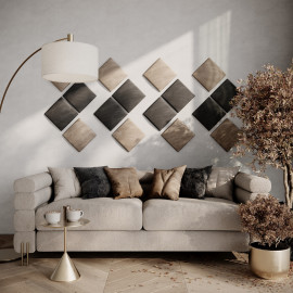 Decorative fabric velvet panels «Square Velvex»