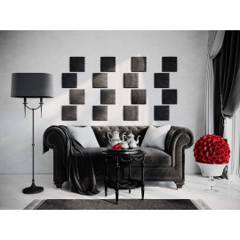 Decorative fabric velvet panels «Square Velvex»