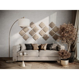 Decorative fabric velvet panels «Square Velvex»