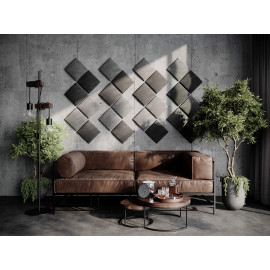 Decorative fabric velvet panels «Square Velvex»