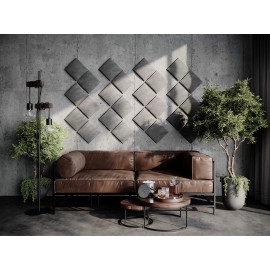 Decorative fabric velvet panels «Square Velvex»
